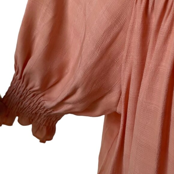 Shein Blouse Top Shirt Womens Large Orange Casual Summer - Picture 5 of 9